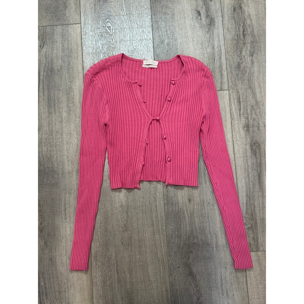 urban outfitters wrigged womens medium hot pink long sleeve